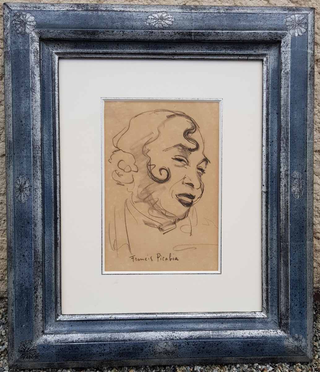 PICABIA - Dessin - Portrait de femme - CERTIFICAT
