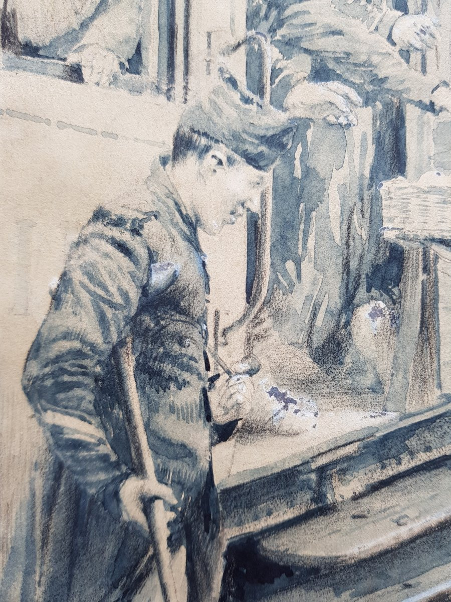 Ferdinand GUELDRY - Dessin militaria - 1916-photo-3