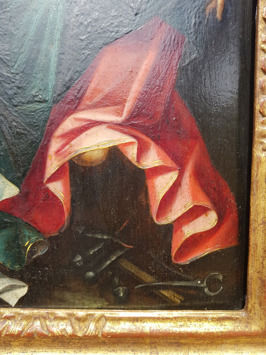 Virgin / Pieta - Oil On Panel - Flemish School 1600-photo-1