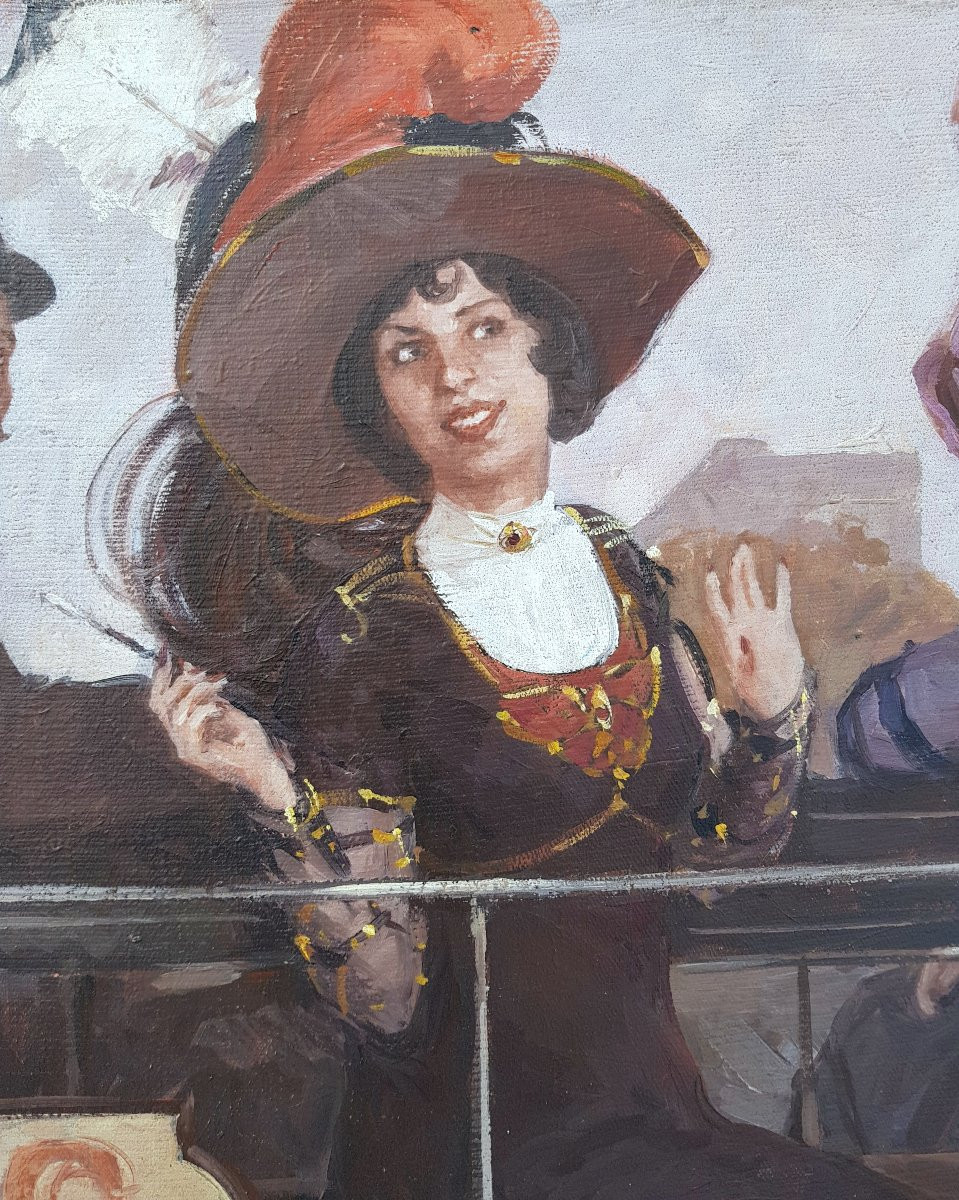Zeytline - Oil On Canvas - Belle Epoque - Omnibus, Paris-photo-5