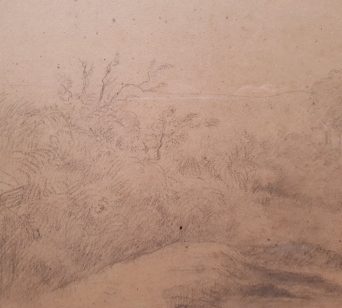 Theodore Rousseau - Large Drawing - Rocky Landscape - 1842-photo-3