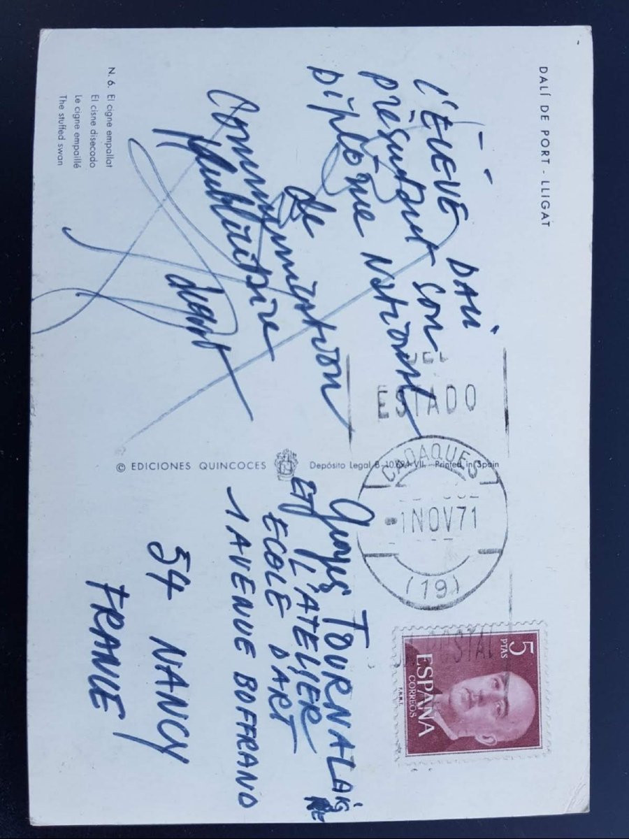 DALI - Carte Postale Signée - Cadaquès - 1971 -photo-3