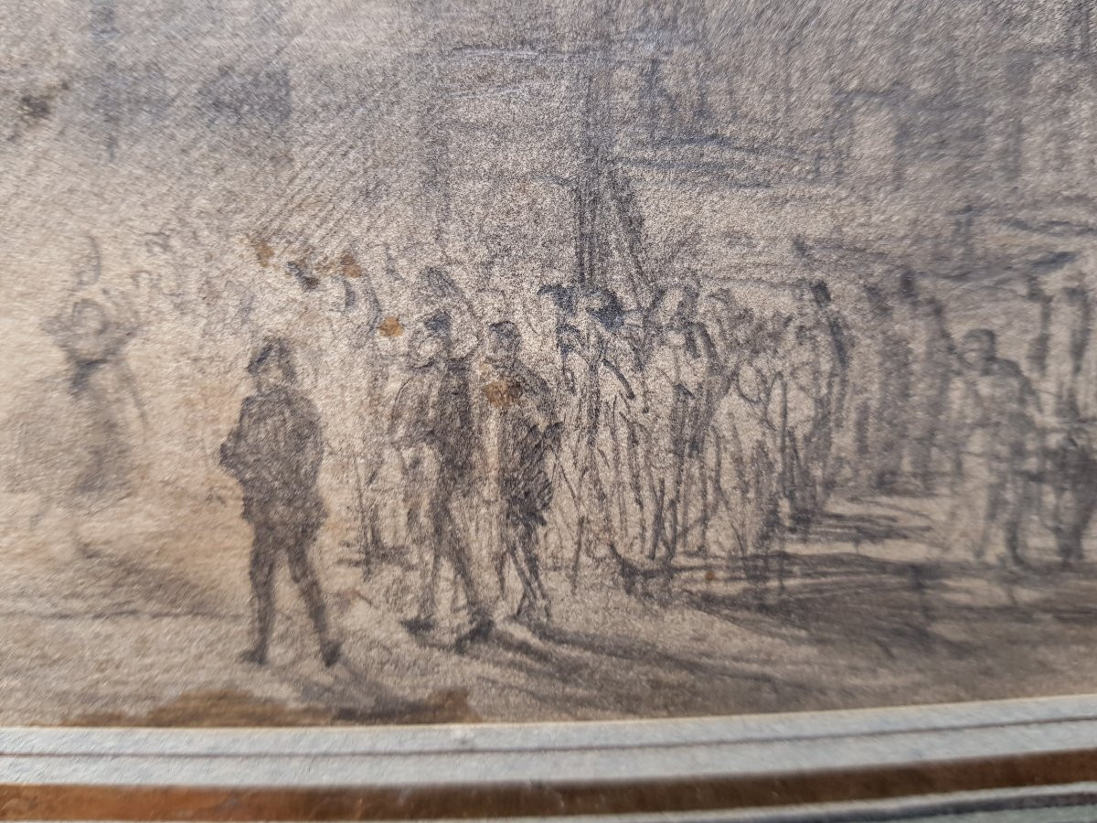 Daubigny - Esmeralda And Notre-dame Paris - Drawing 1840-photo-1