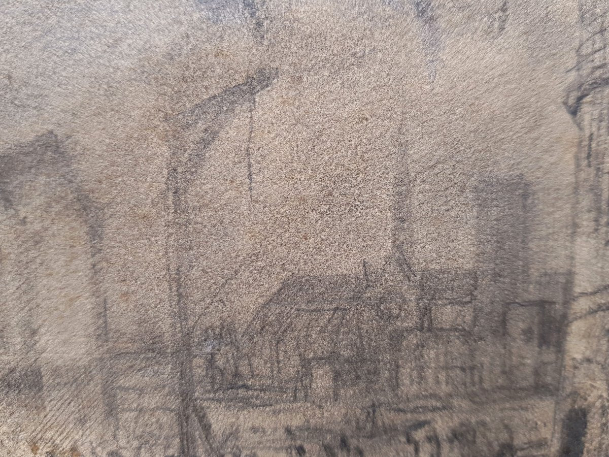 Daubigny - Esmeralda And Notre-dame Paris - Drawing 1840-photo-4