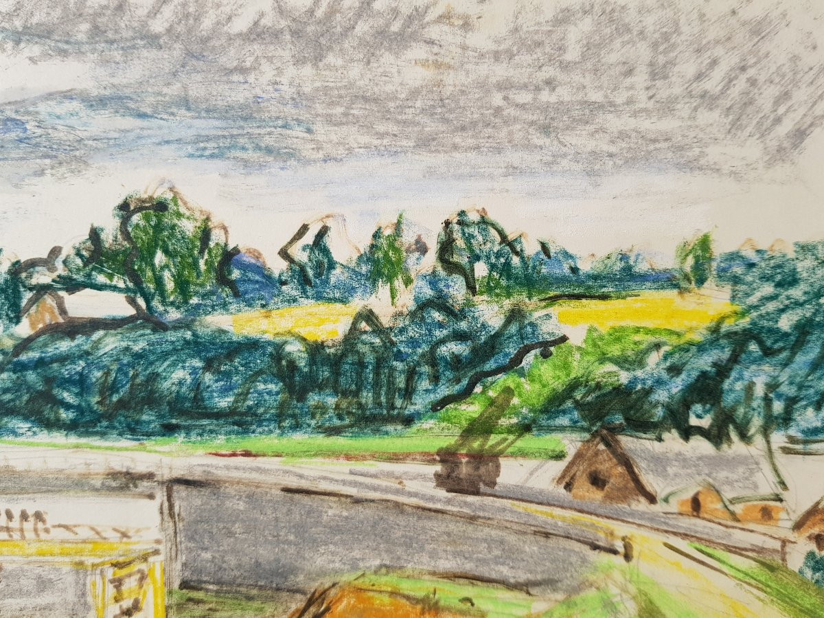 Yvonne JEAN HAFFEN - Grand dessin - La Rance - DINAN-photo-1
