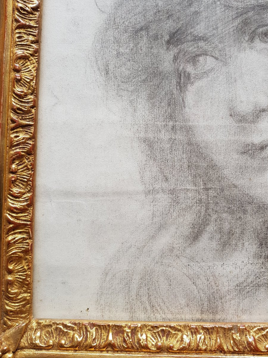 Dessin fusain  - Portrait de jeune femme - 1900-photo-6