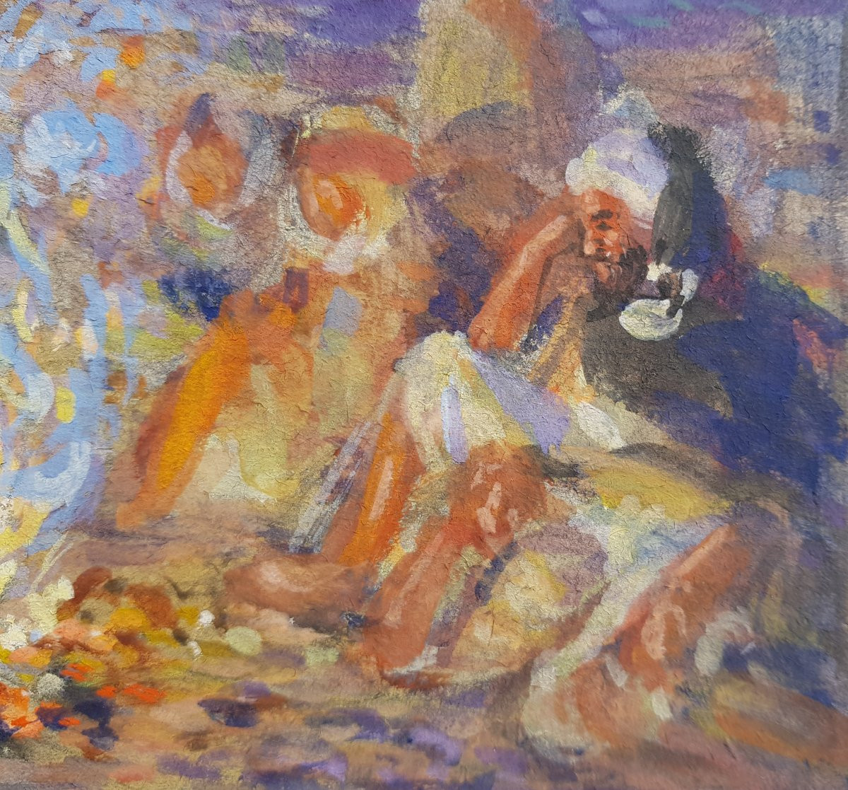 Etienne Dinet - Orientalist Gouache - Campfire-photo-7