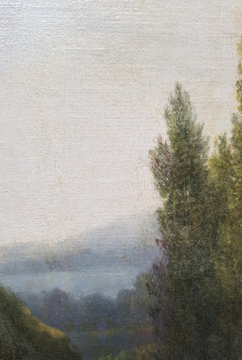 Jean-Victor BERTIN - Huile sur toile - 1800 - Paysage d'Italie-photo-4