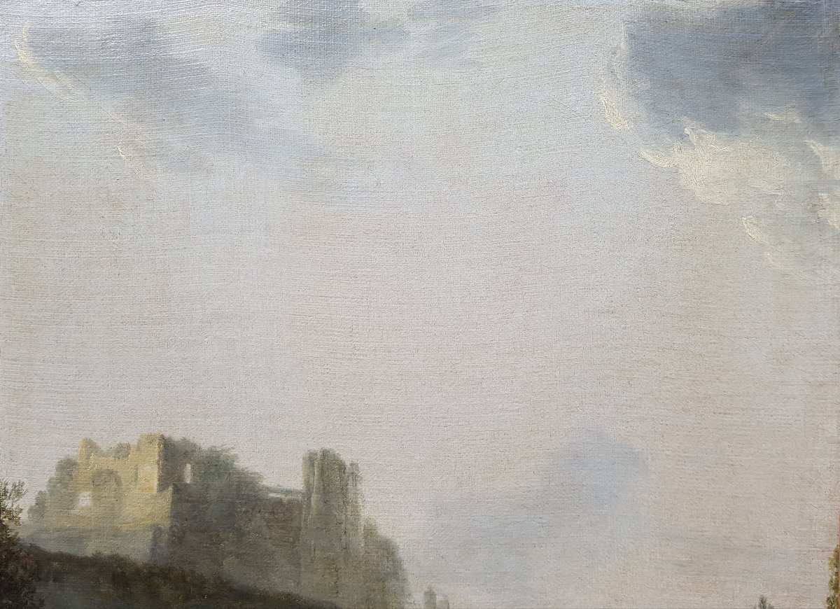 Jean-Victor BERTIN - Huile sur toile - 1800 - Paysage d'Italie-photo-7