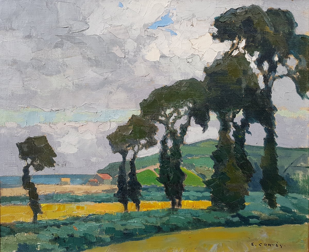 Edouard Cortès - Oil On Canvas - Seaside, Brittany