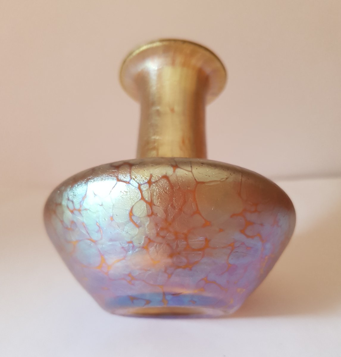 LOETZ - Vase irisé - Décor Candia Papillon - 1900-photo-2