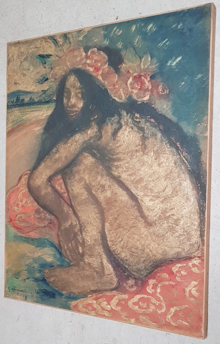 Manzana Pissarro - 65 X 51 Cm - Young Tahitian Woman-photo-3