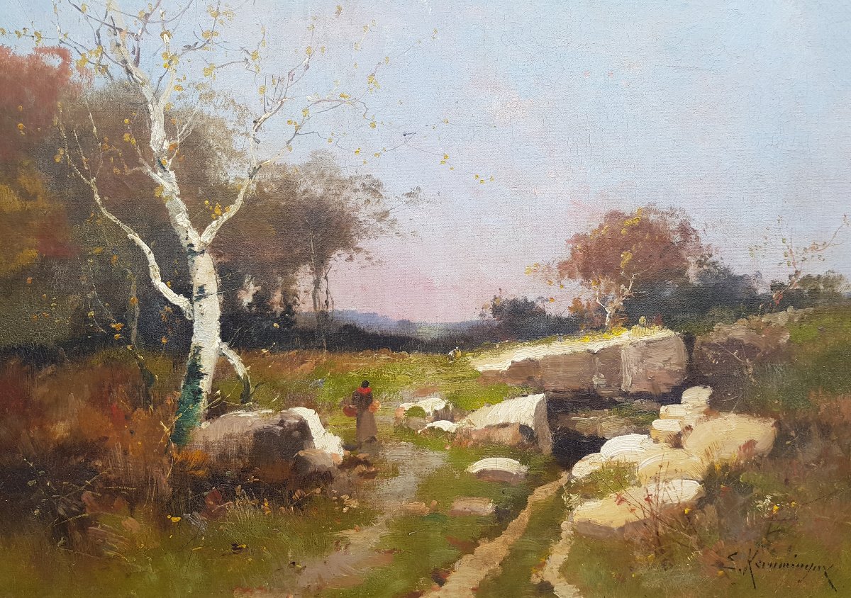 Eugene Galien Laloue - Large Oil On Canvas - Landscape