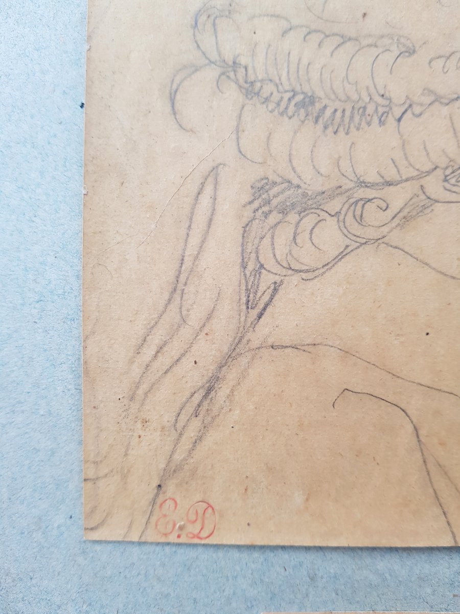 Eugene Delacroix - Drawing - Portrait Of Mirabeau-photo-1