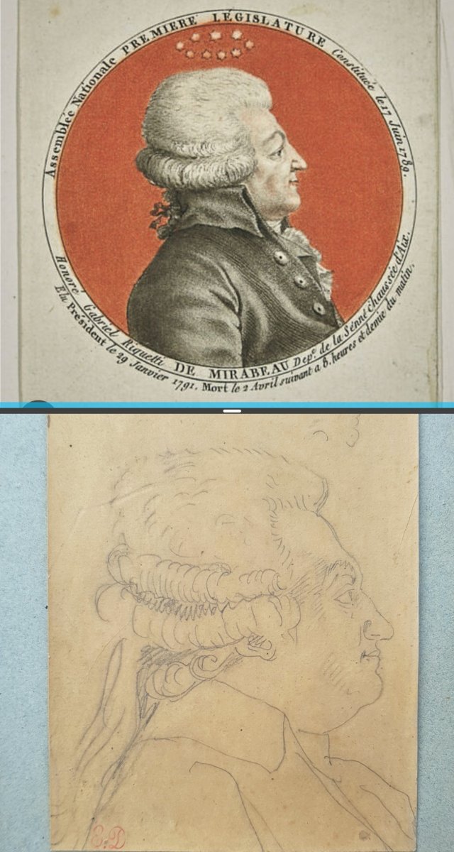Eugene Delacroix - Drawing - Portrait Of Mirabeau-photo-4
