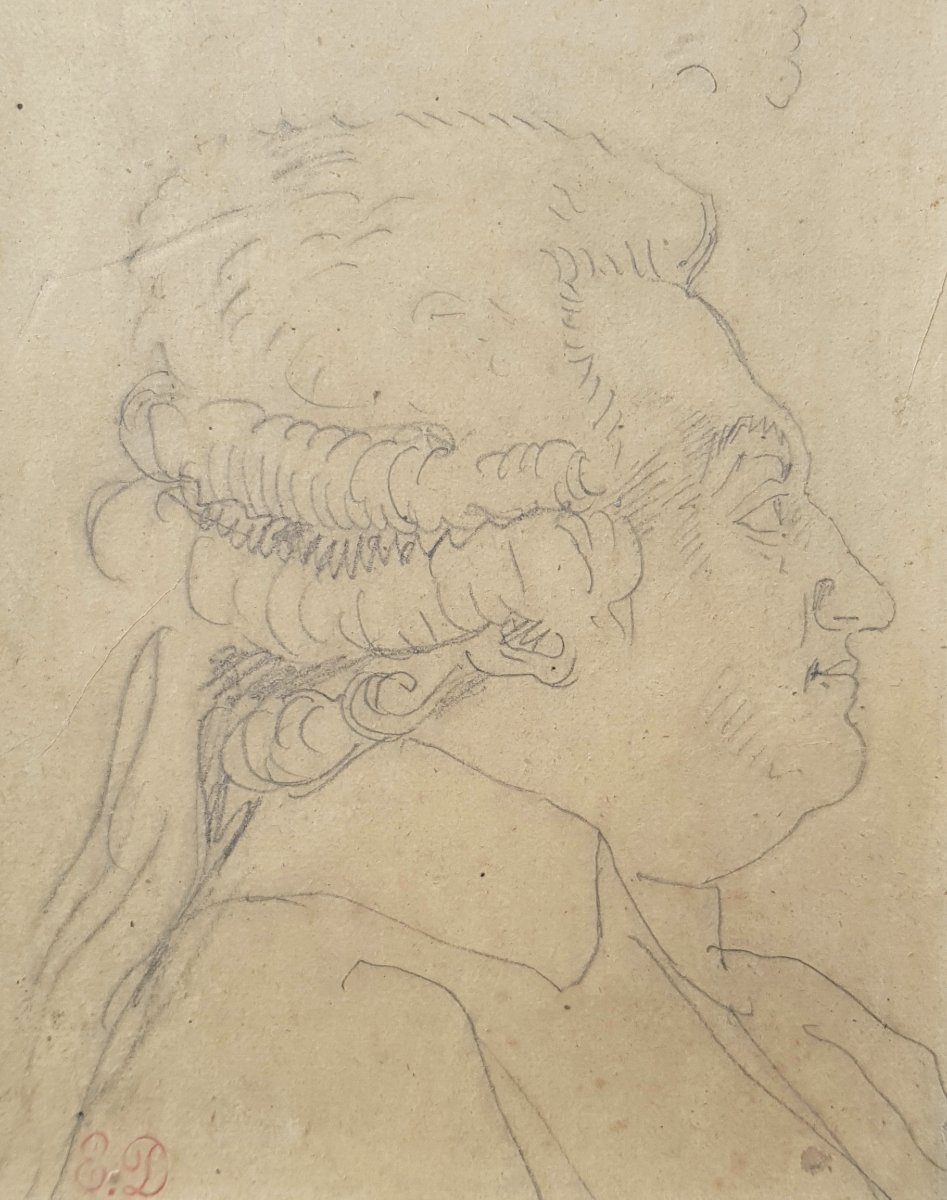 Eugene Delacroix - Drawing - Portrait Of Mirabeau