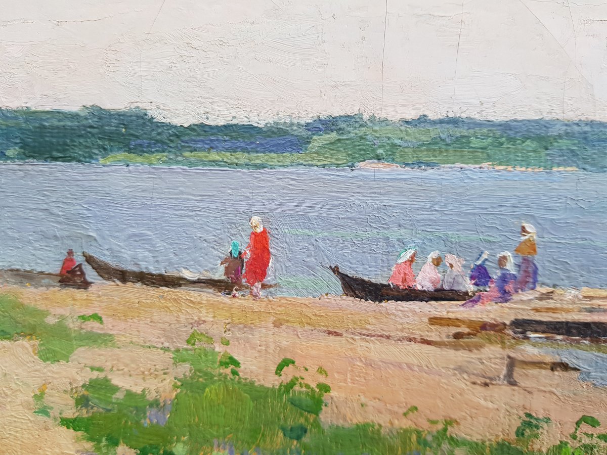 Nikolaï TIMKOV - Huile sur toile - Bords de la Neva, Russie-photo-3
