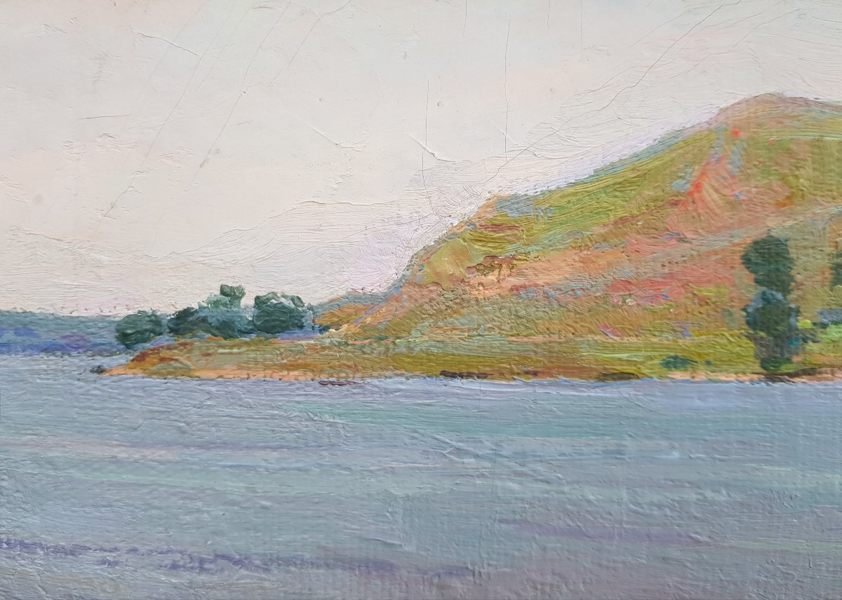 Nikolaï TIMKOV - Huile sur toile - Bords de la Neva, Russie-photo-2
