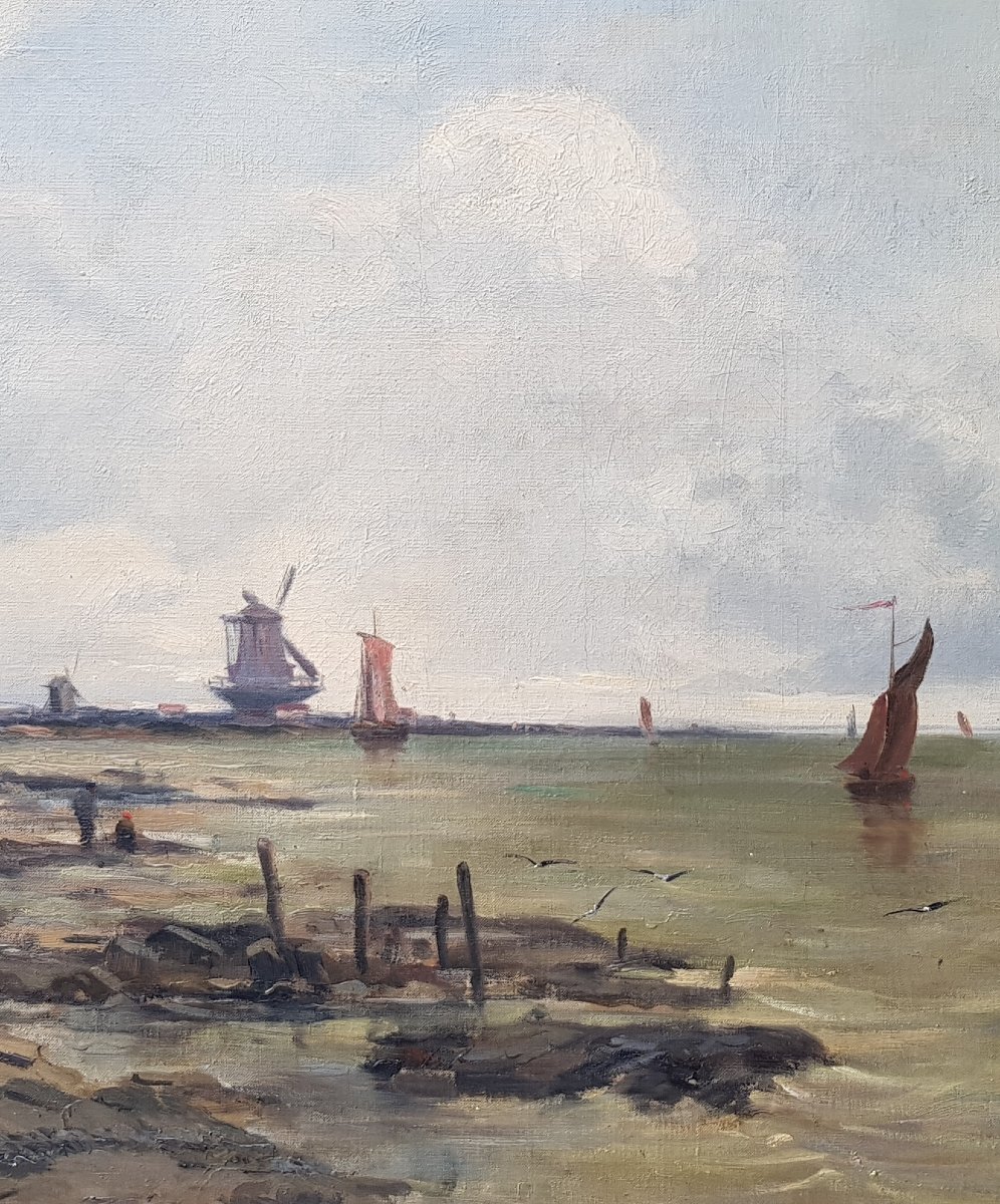 DELPY - Huile sur toile - 60 x 73 cms - Voiliers en mer-photo-4