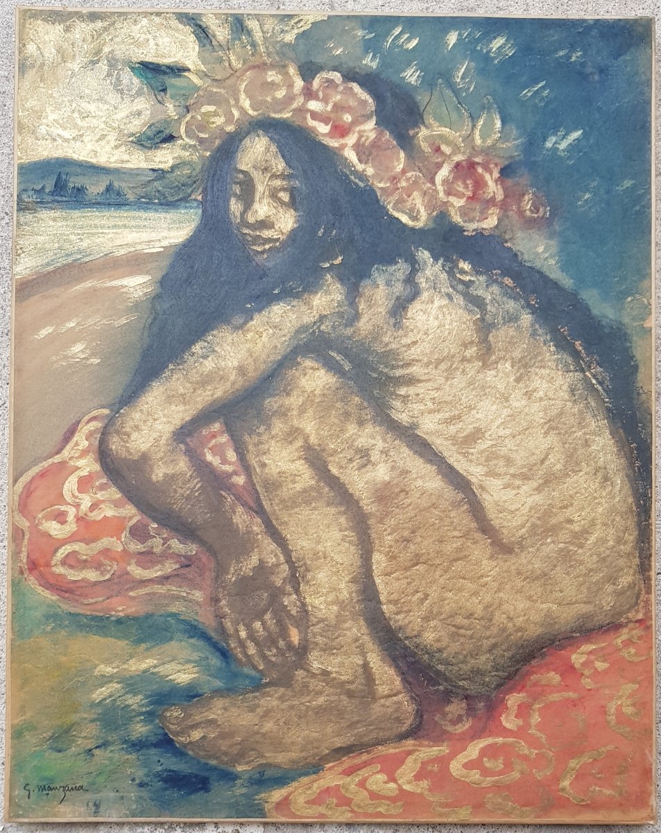 Manzana Pissarro - 65 X 51 Cm - Young Tahitian Woman