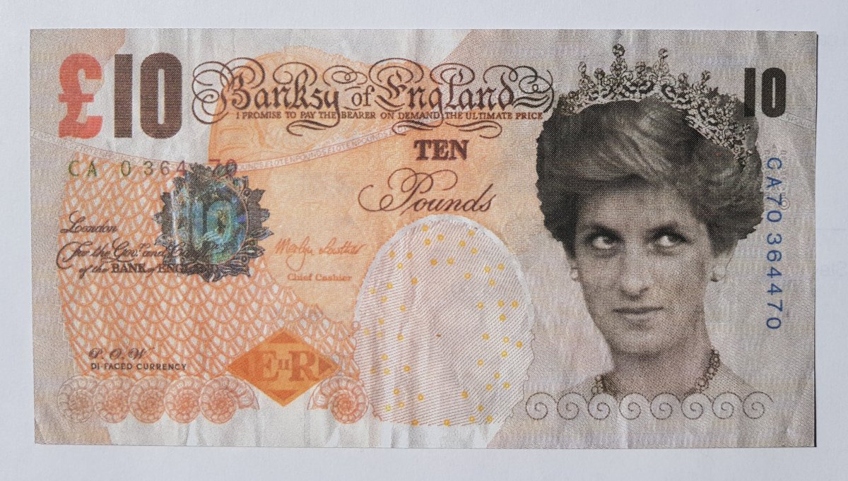 BANKSY - BILLET LADY DI - CERTIFICAT AUTHENTICITÉ