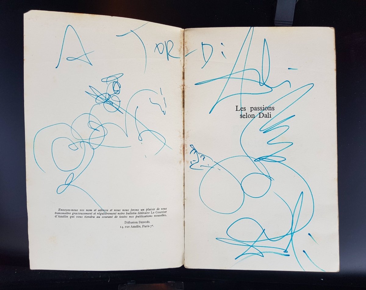 Salvador Dali - St Georges And The Dragon - Original Drawing - Dedicated - Provenance-photo-4