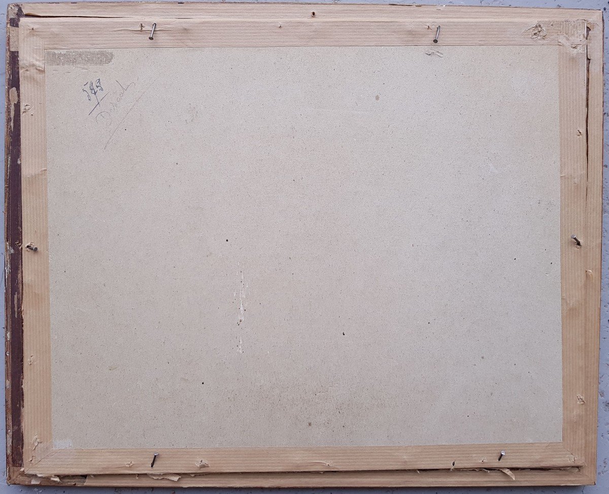 Camille PISSARRO - FOIRE ST MARTIN A PONTOISE - DESSIN CRAYON-photo-4