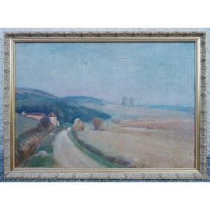 Emile Bernard - Harvest Scene - Large Oil - Catalogue Raisonne