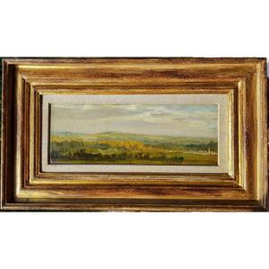 Théodore ROUSSEAU - Paysage panoramique 1830 - CERTIFICAT