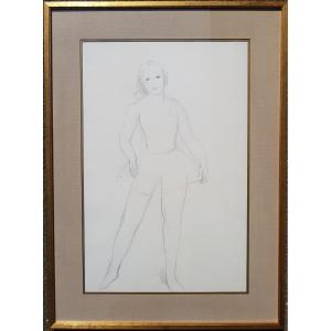 Marie Laurencin - Large Drawing - Young Woman Dancing