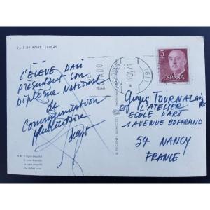 DALI - Carte Postale Signée - Cadaquès - 1971 