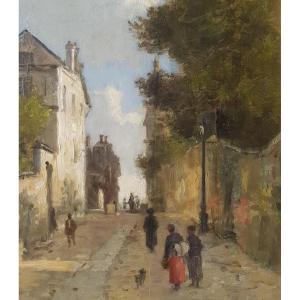 Rue à MONTMARTRE - 1880 - Charles PÉCRUS