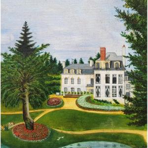 Naive School - Oil On Canvas - Signed Henri Rousseau