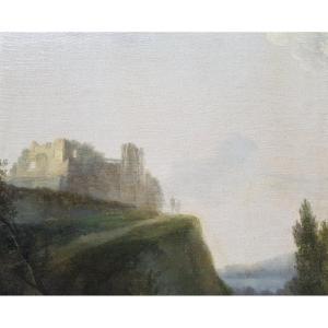 Jean-Victor BERTIN - Huile sur toile - 1800 - Paysage d'Italie