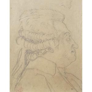 Eugene Delacroix - Drawing - Portrait Of Mirabeau
