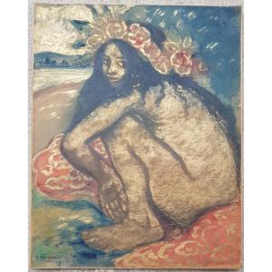 Manzana Pissarro - 65 X 51 Cm - Young Tahitian Woman