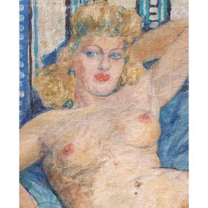 Lantoine - Oil On Canvas - 85 X 101 Cm - Nude Woman