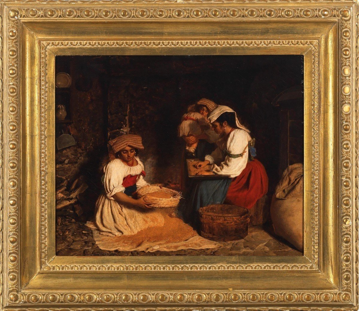 A Peasant Family Harvesting Wheat