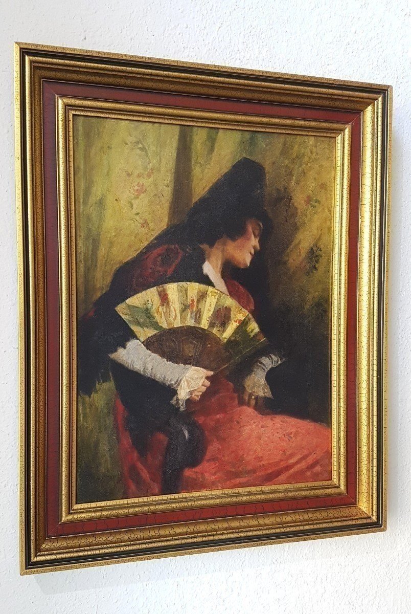 Danseuse Espagnole Avec Un éventail (flamenco)-photo-3