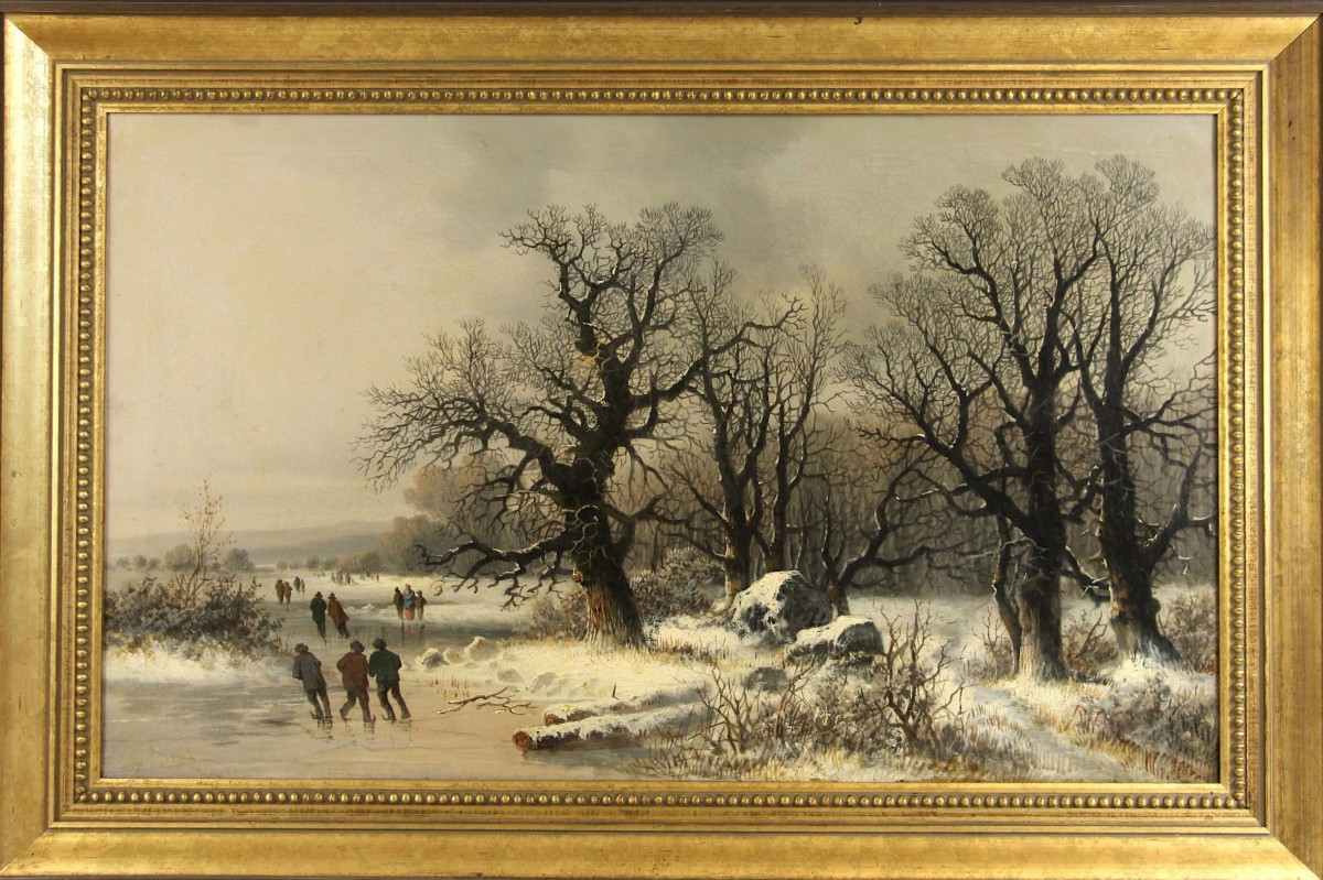 École hollandaise - Paysage hivernal