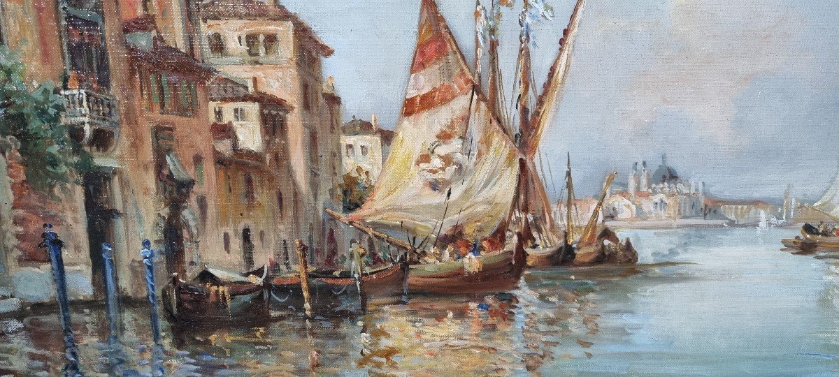 Large Painting Of Venice-photo-2