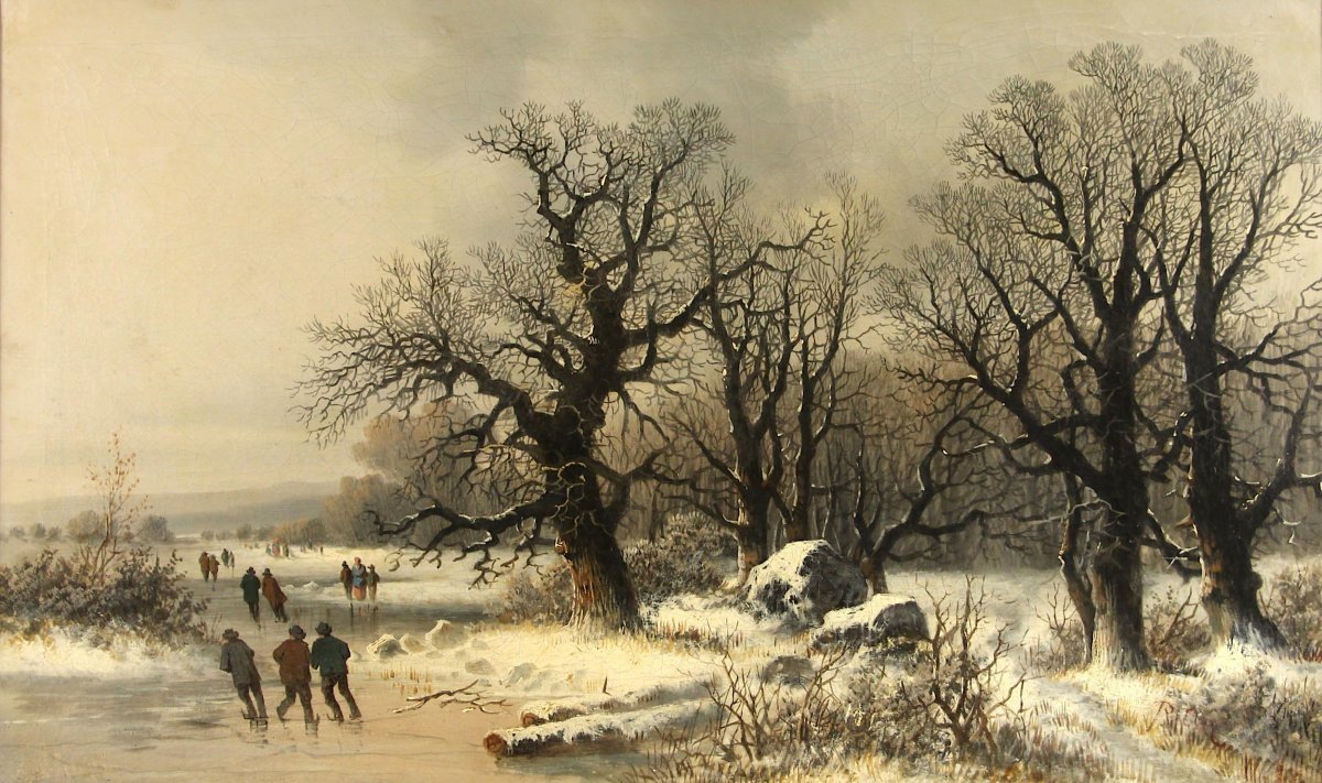 Dutch School - Winter Landscape-photo-2