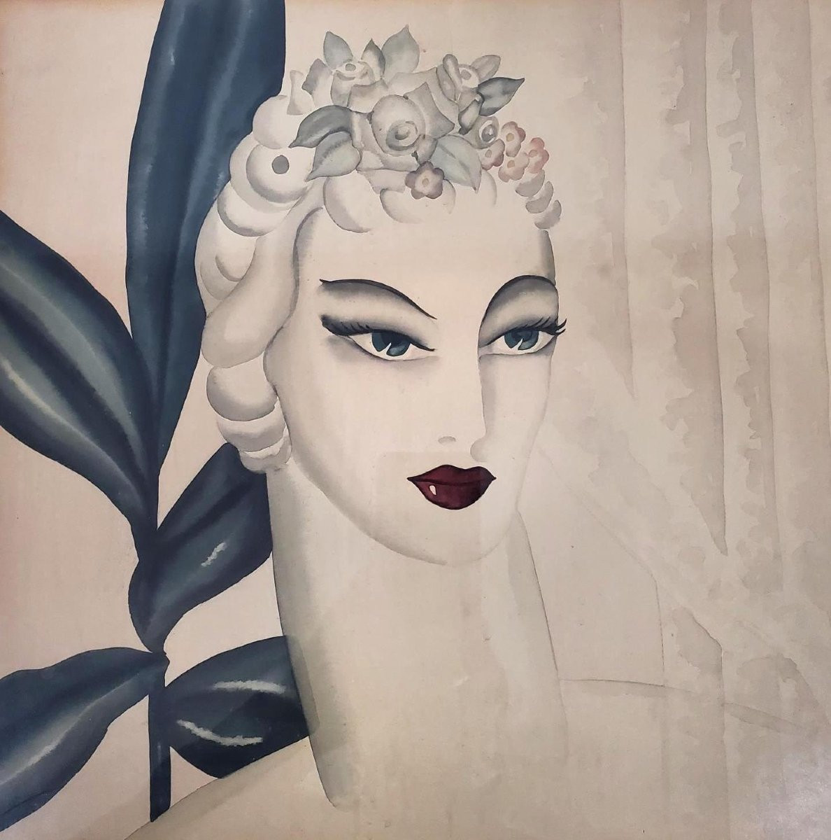 Art Déco - Tête de femme-photo-3