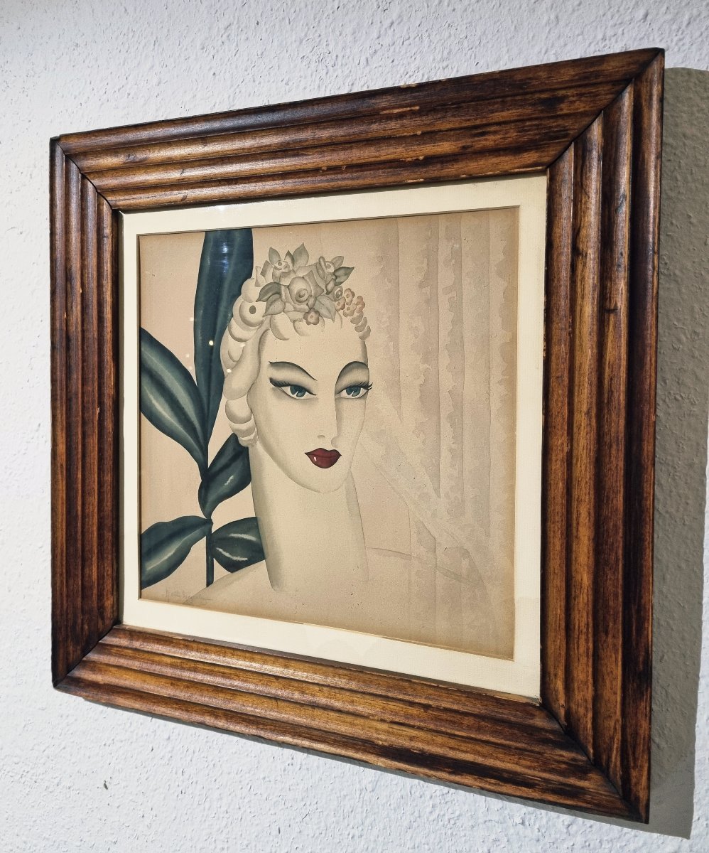 Art Déco - Tête de femme-photo-3
