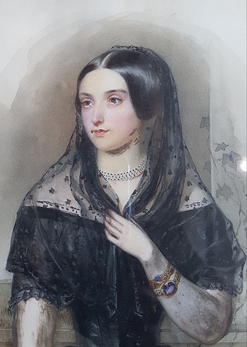 Aquarelle Biedermeier, 1851