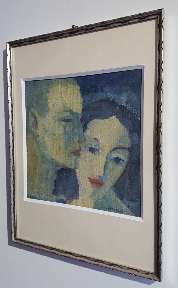 Un Couple - Ecole Française (?) Vers 1930-photo-2