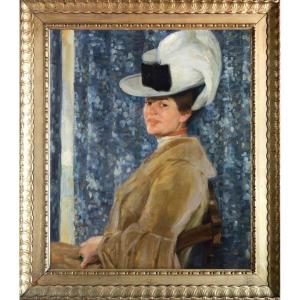 Lady With Hat (1910) By Fritz Erler