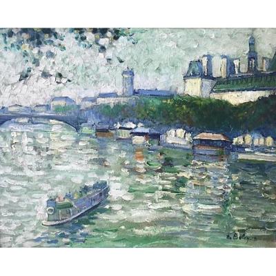 On The Seine, Paris, By Pierre De Belay