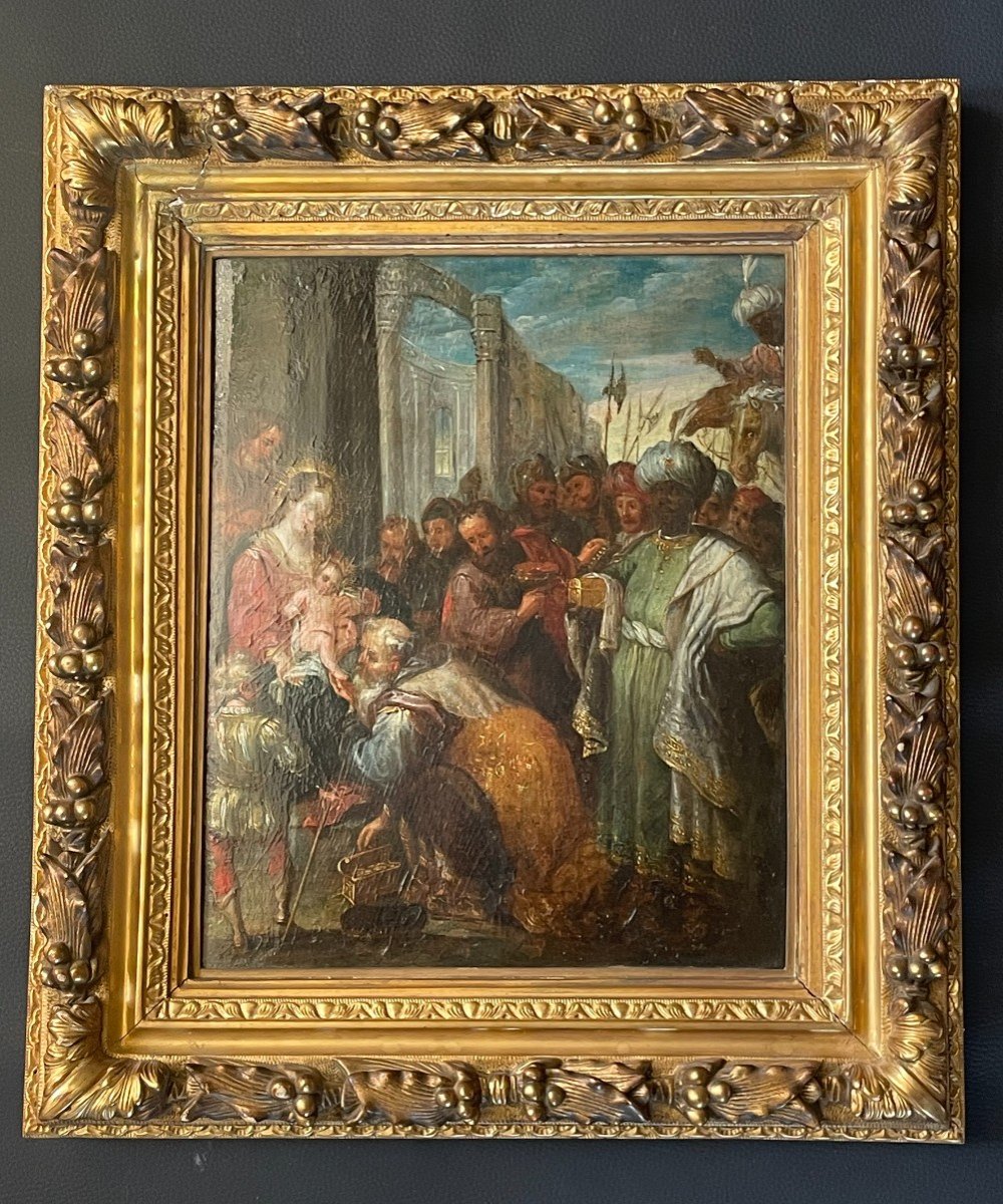 18th Century Italian School The Adoration Of The Magi "18th Century Italian School-photo-2
