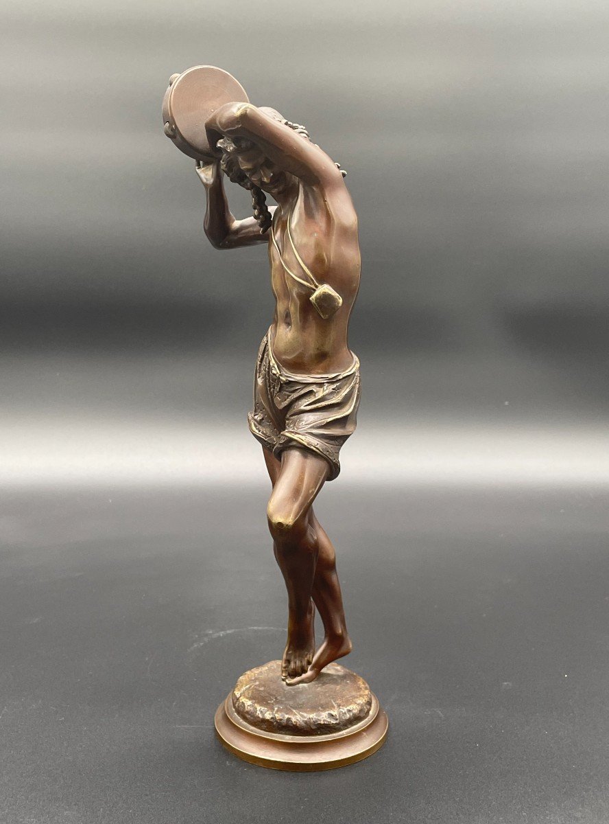 Albert-ernest Carrier-belleuse (1824-1887): The Neapolitan Dancer In The Tambourine.-photo-2